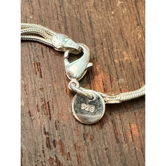 Sterling Silver 925 Multi-Strand Necklace With Beads 14.51g - Picture 5 of 8